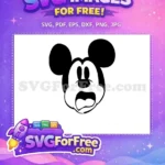 Free Shocked Expression Free Black Ears Mickey Mouse Free SVG - Instant Download