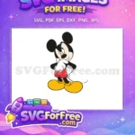 Free Thinking Pose Free Red Shorts Mickey Mouse Free SVG 2 - Instant Download