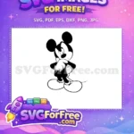 Free Pointing Pose Free Monochrome Mickey Mouse Free SVG - Instant Download