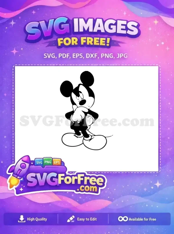 Free Pointing Pose Free Monochrome Mickey Mouse Free SVG Free Pointing Pose Free Monochrome Mickey Mouse Free SVG
