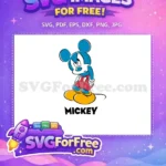 Free Blue Mickey Mouse Free Suspicious Expression Disney Free SVG - Instant Download