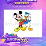 Free Waving Posing Free Animated Mickey and Donald Free SVG - Instant Download