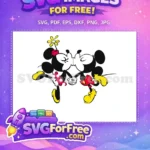 Free Kissing Minnie Free Daisy Red Dress Mickey Mouse Free SVG - Instant Download