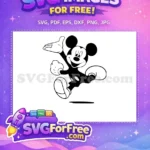 Free Happy Leaping Free Classic Mickey Mouse Free SVG - Instant Download