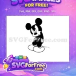 Free Black White Mickey Free Sad Expression Disney Free SVG - Instant Download