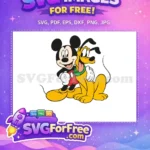 Free Smiling Mickey Free Pluto Green Collar Disney Free SVG - Instant Download