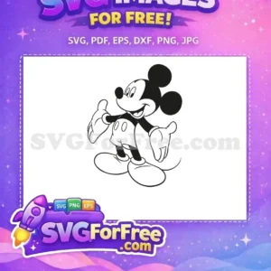 Free Cheerful Mickey Free Mouse Pose Disney Free SVG