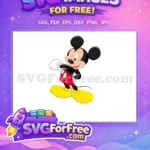 Free Winking Mickey Mouse Free Classic Pose Disney Free SVG - Instant Download