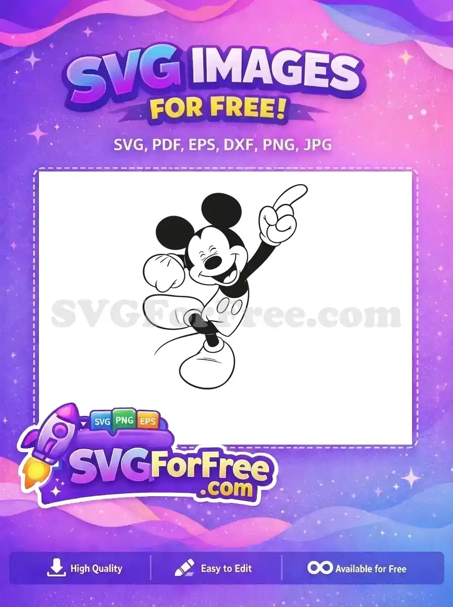 Free Pointing Up Free Laughing Face Mickey Mouse Free SVG