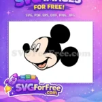 Free Smiling Face Free Classic Pose Mickey Mouse Free SVG 4 - Instant Download