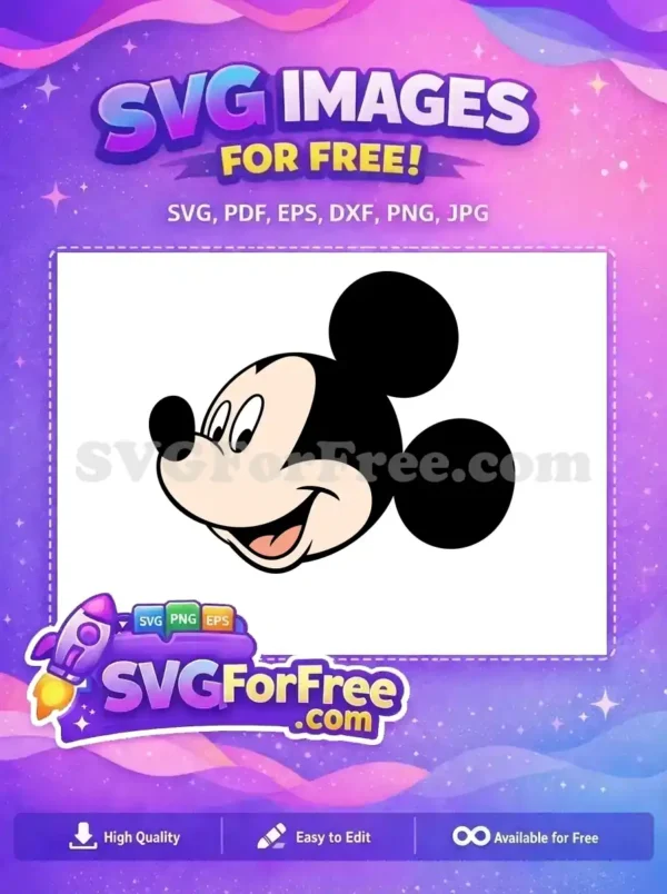 Free Smiling Face Free Classic Pose Mickey Mouse Free SVG 4