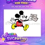 Free Happy Expression Free Envelope Detail Mickey Mouse Free SVG - Instant Download