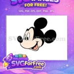 Free Smiling Face Free Classic Pose Mickey Mouse Free SVG 5 - Instant Download
