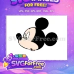 Free Classic Mickey Free Mouse Profile Disney Free SVG - Instant Download