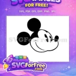 Free Smiling Face Free Black Ears Mickey Mouse Free SVG 7 - Instant Download