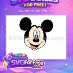Free Smiling Face Free Black Ears Mickey Mouse Free SVG 8 - Instant Download