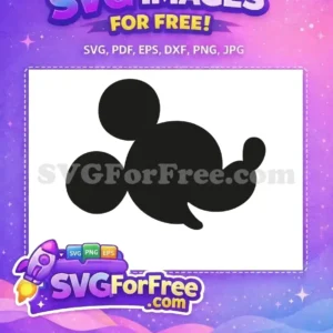 Free Black Silhouette Free Iconic Character Mickey Mouse Free SVG