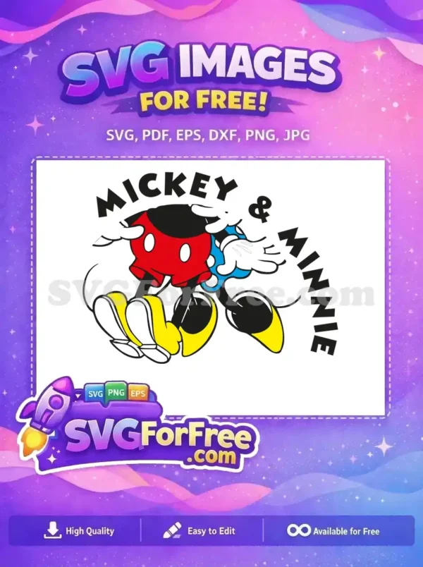 Free Classic Mickey Minnie Free Polka Dots Disney Free SVG