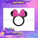 Free Pink Bow Minnie Mouse Free Headband Disney Free SVG - Instant Download