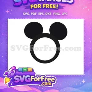 Free Black Circle Free Ears Mickey Mouse Free SVG