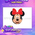 Free Minnie Red Bow Free Smiling Face Disney Free SVG - Instant Download