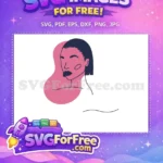 Free Pink Silhouette Free Navy Hair Minimalist Free SVG - Instant Download