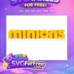 Free Yellow Minions Free Bold Letters Minions Movie Free SVG - Instant Download