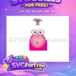 Free Pink Hair Free Square Eyes Minions Free SVG - Instant Download