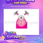 Free Pink Minion with Eyelashes Free Pink Overalls Despicable Me Free SVG - Instant Download