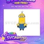 Free Smirking Minion Free Blue Overalls Despicable Me Free SVG - Instant Download