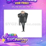 Free Confident Gru Free Striped Scarf Minions Free SVG - Instant Download
