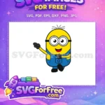 Free Pointing Minion Free with Overalls Despicable Me Free SVG - Instant Download