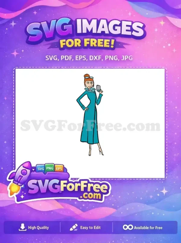 Free Scarlet Overkill with Gun Free Teal Coat Minions Free SVG
