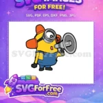 Free One-Eyed Loud Minion Free Orange Hat Minions Free SVG - Instant Download