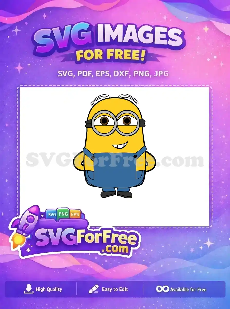 Free Smiling Minion Free Two Eyes Despicable Me Free SVG 1