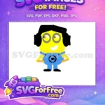 Free Smiling Minion Free Black Hair Despicable Me Free SVG - Instant Download