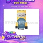 Free Tall Minion Goggles Free Blue Overalls Smile Despicable Me Free SVG - Instant Download