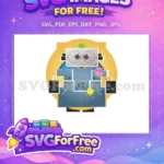 Free Square Eye Minion Free Abstract Design Minions Free SVG - Instant Download