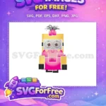 Free Pink Hair Accessory Free Square Eyes Minions Free SVG - Instant Download