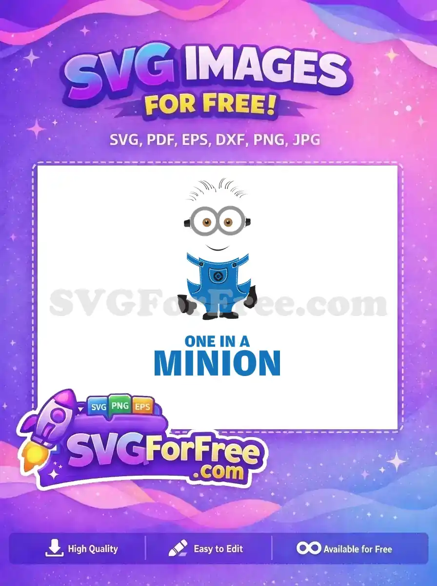 Free Googly Eyes Free Blue Overalls Minion Free SVG 1