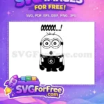 Free Surprised Expression Free One-Eyed Minion Movie Free SVG - Instant Download