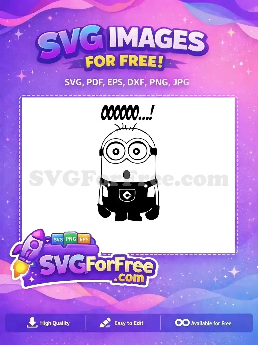 Free Surprised Expression Free One-Eyed Minion Movie Free SVG