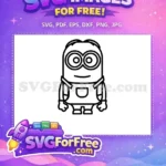 Free Two Eyed Minion Free Smiling Face Minions Free SVG - Instant Download