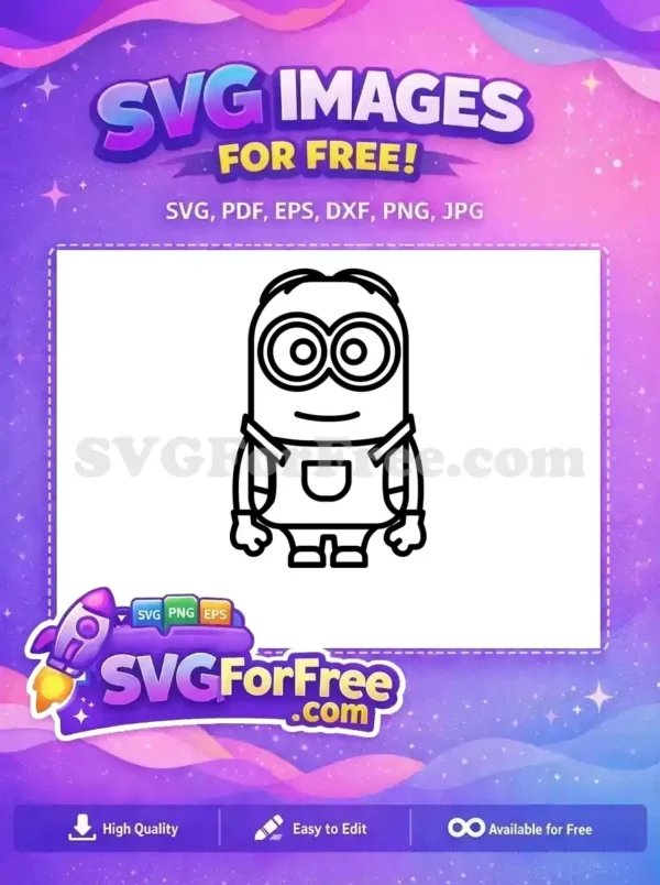 Free Two Eyed Minion Free Smiling Face Minions Free SVG