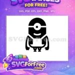 Free One-Eyed Minion Silhouette Free Black Graphic Despicable Me Free SVG - Instant Download