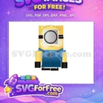 Free One-Eyed Goggle Free Blue Overalls Minions Free SVG - Instant Download