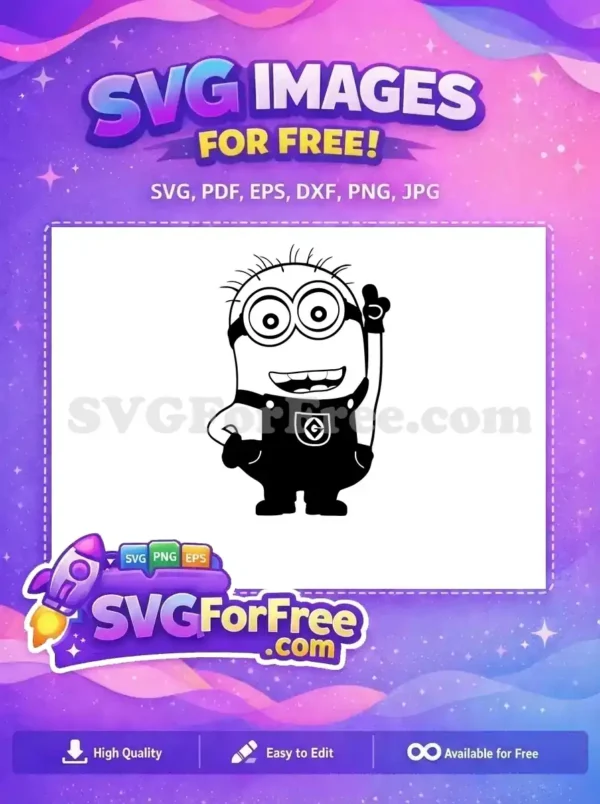 Free Waving Hand Free Smiling Minion Despicable Me Free SVG