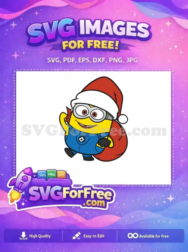 Free Santa Hat Free Sack Holding Minions Free SVG Free Santa Hat Free Sack Holding Minions Free SVG