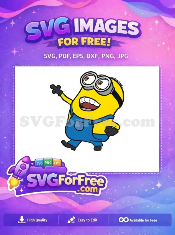 Free Googly Eyes Free Waving Minion Despicable Me Free SVG
