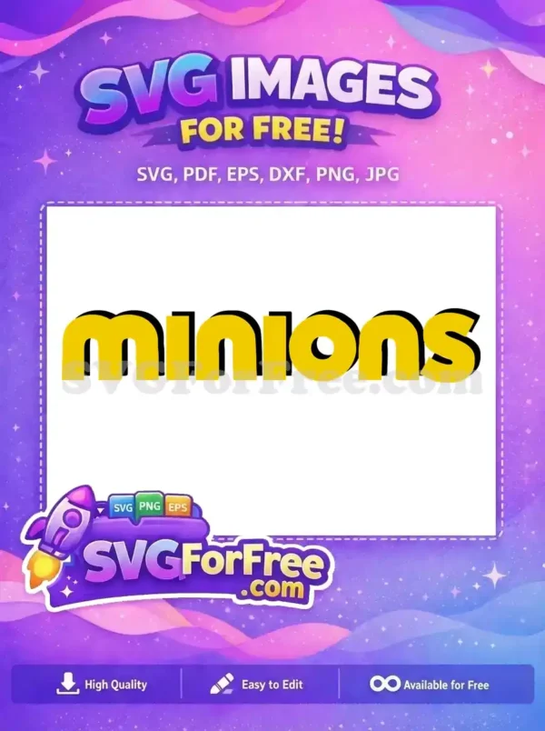 Free Yellow Minions Letters Free Bold Font Despicable Me Free SVG